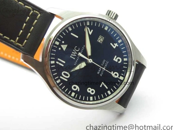 MIROTIME 0419 MARK XVIII Le Petit Prince IW327004 SS FKF 1:1 Best Edition Blue Dial On Brown Leather Strap Trendsetting 7117